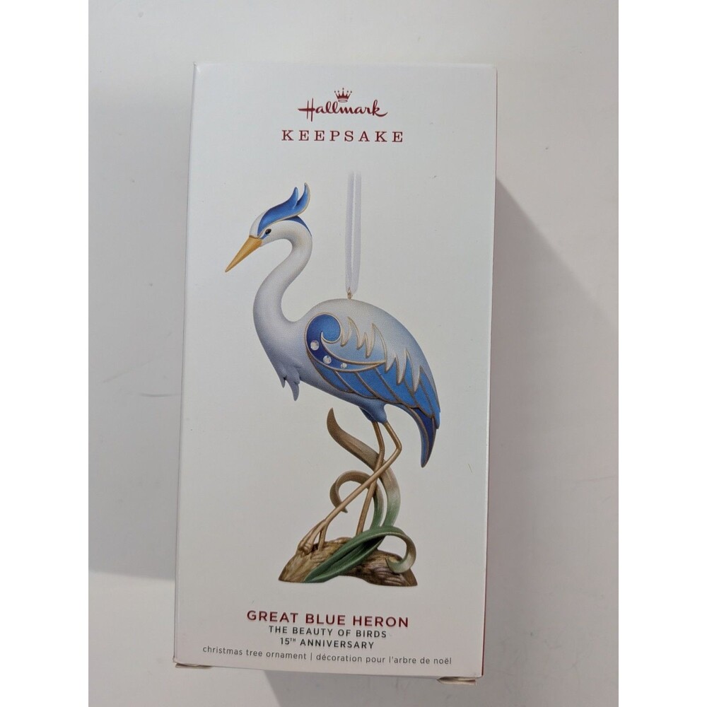 2019 Hallmark Great Blue Heron Ornament - The Beauty of Birds - 15th Anniversary